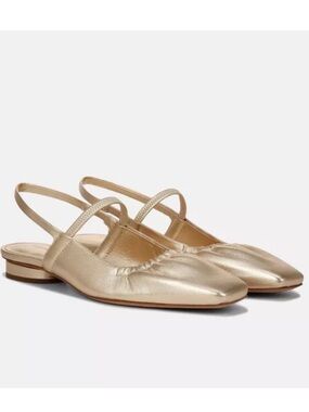Vince Venice Women's Slingback Flats in Champagne Leather